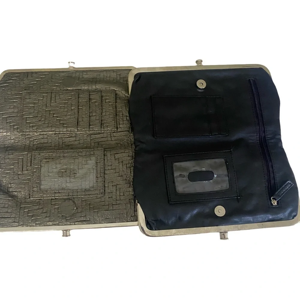 Bundle Black and Gray Clutch by Target -5x7 black , and gray thatched , pvc